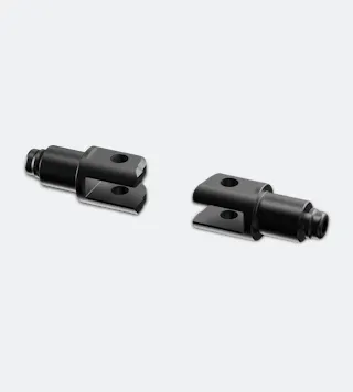 Kit de Montage Rizoma pour Repose-pieds Passager Noir 18mm