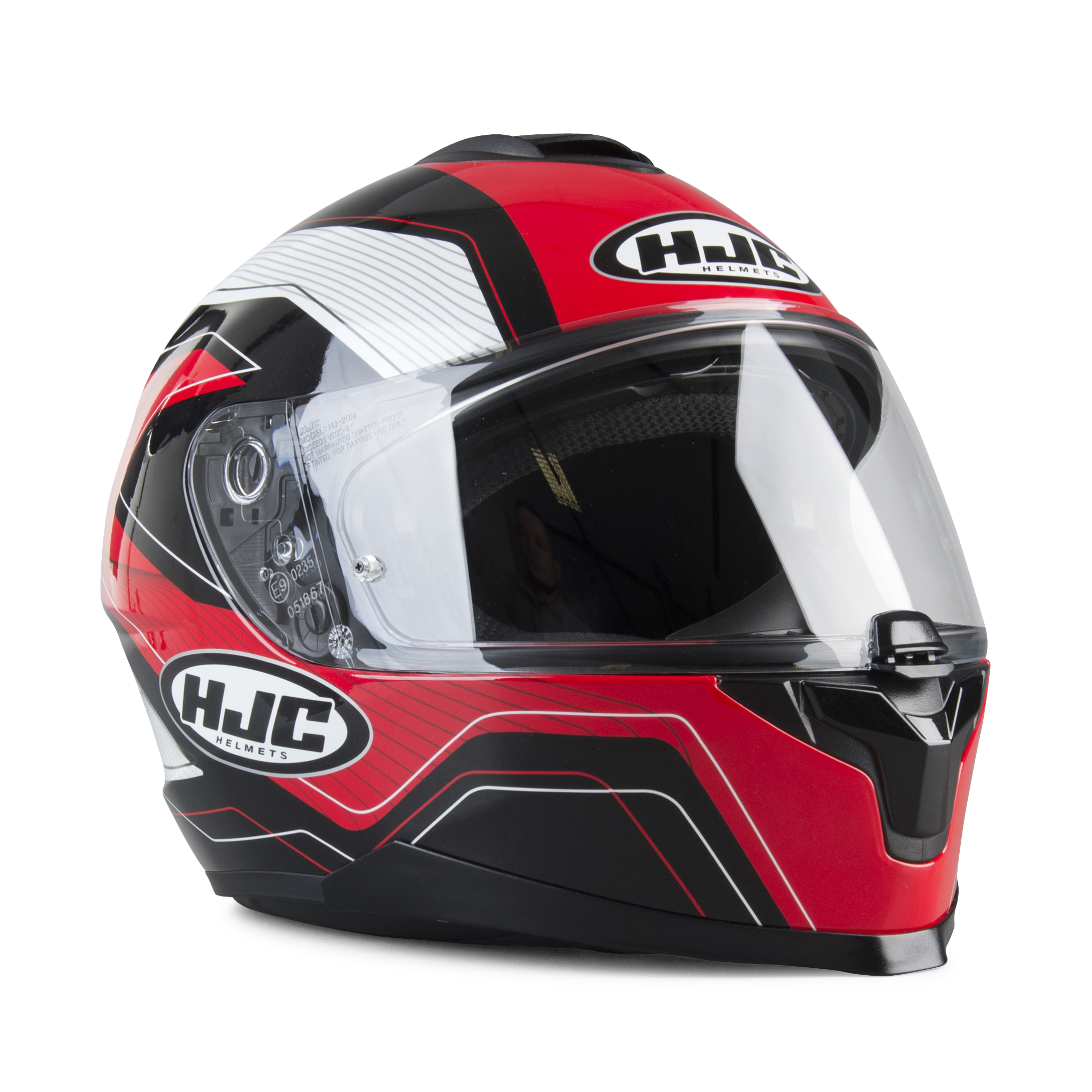 Black/RED HJC C70 Helmet Large Troky 