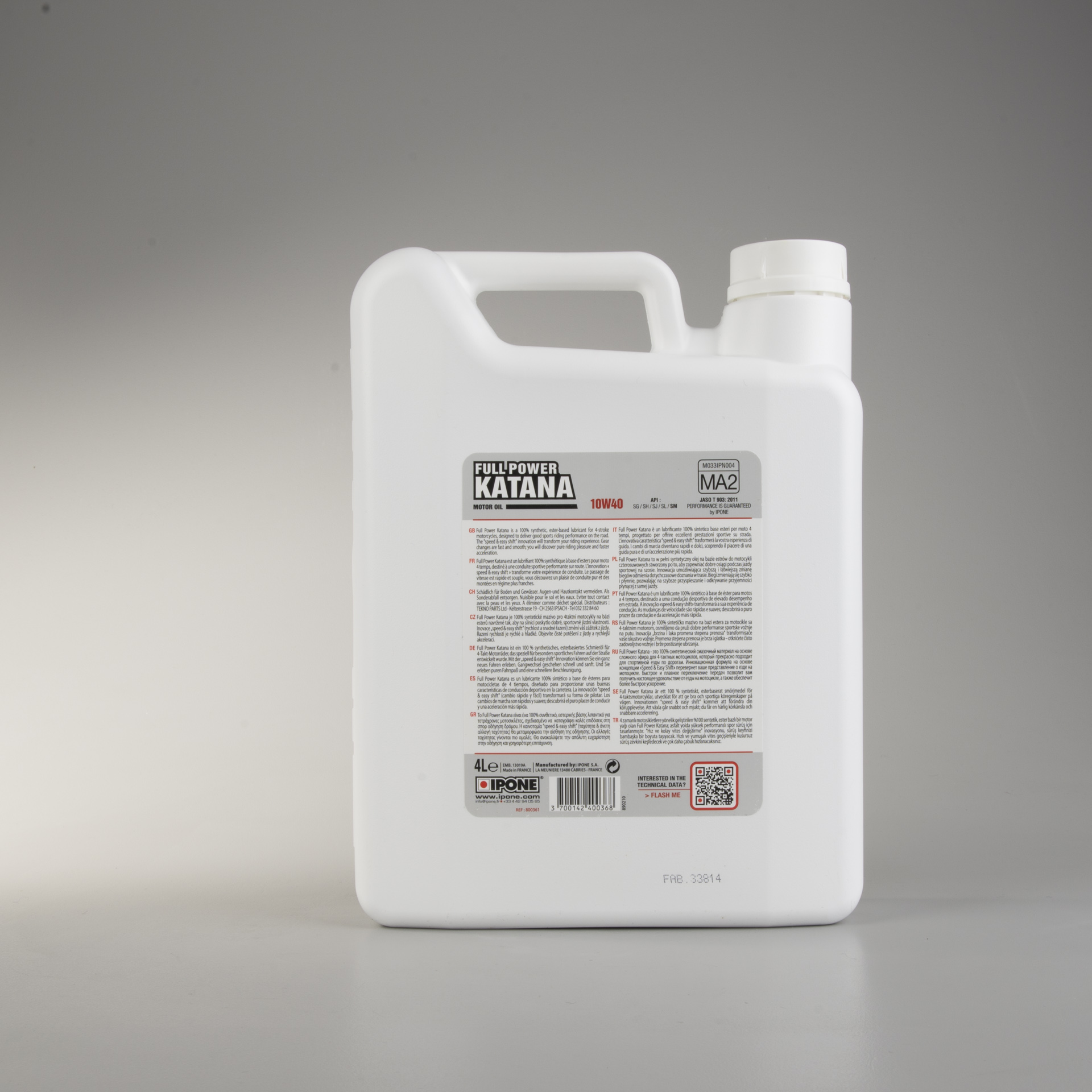 Motorolie Ipone Full Power Katana Volledig-Synthetisch 4L