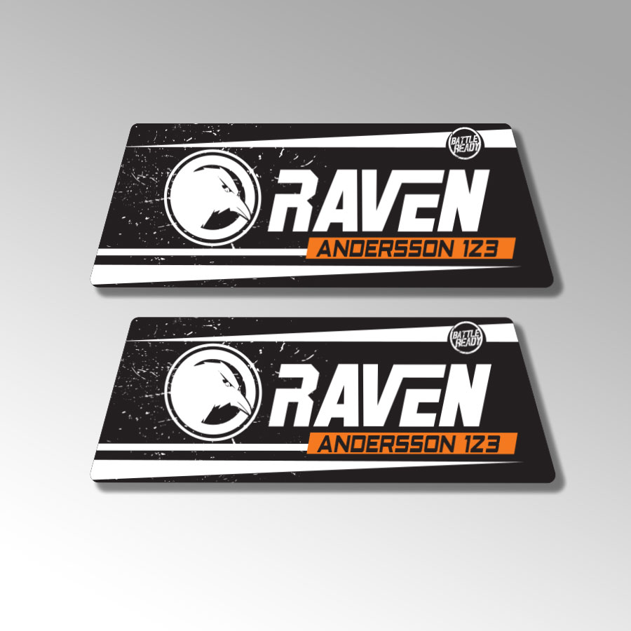 24MX Personalised Stickers for Raven Stand