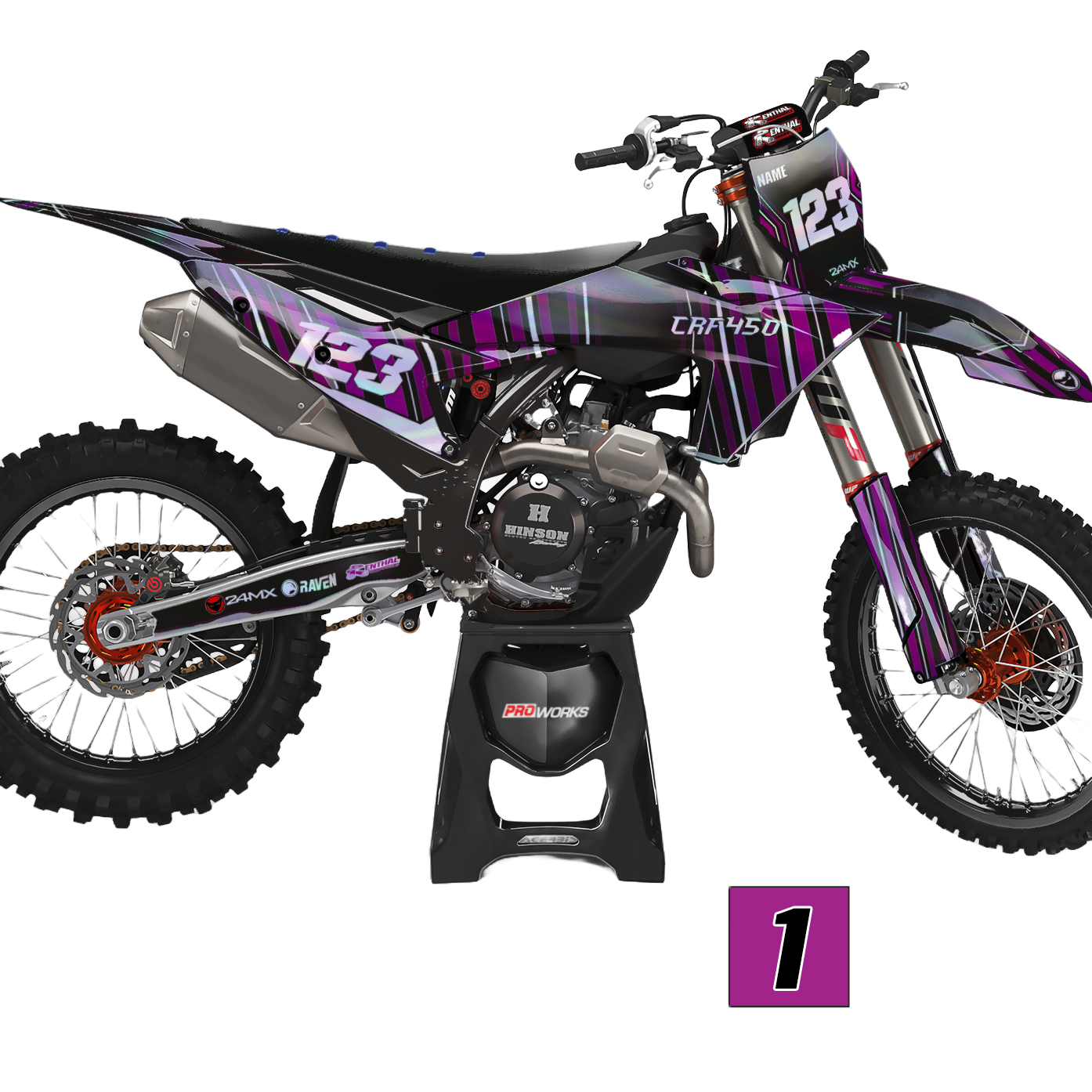 Stickerset 24MX Holo Gepersonaliseerd Strepen