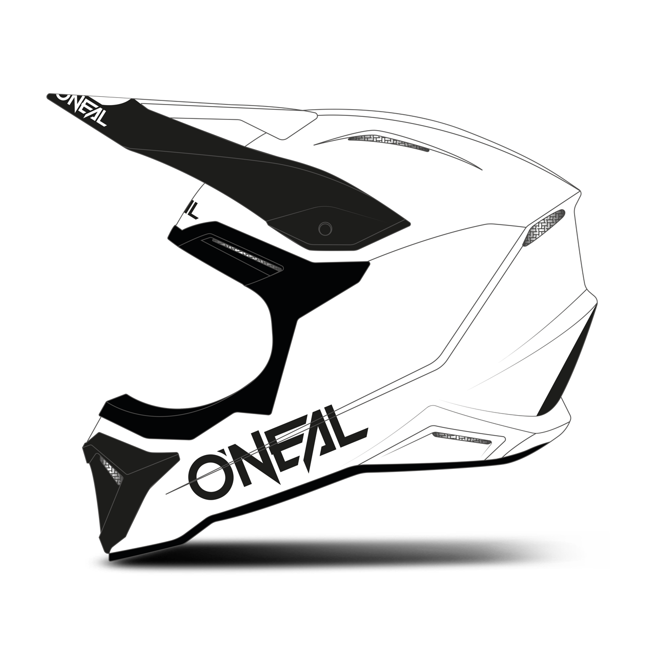 Casco de Cross O'Neal 1SRS Solid