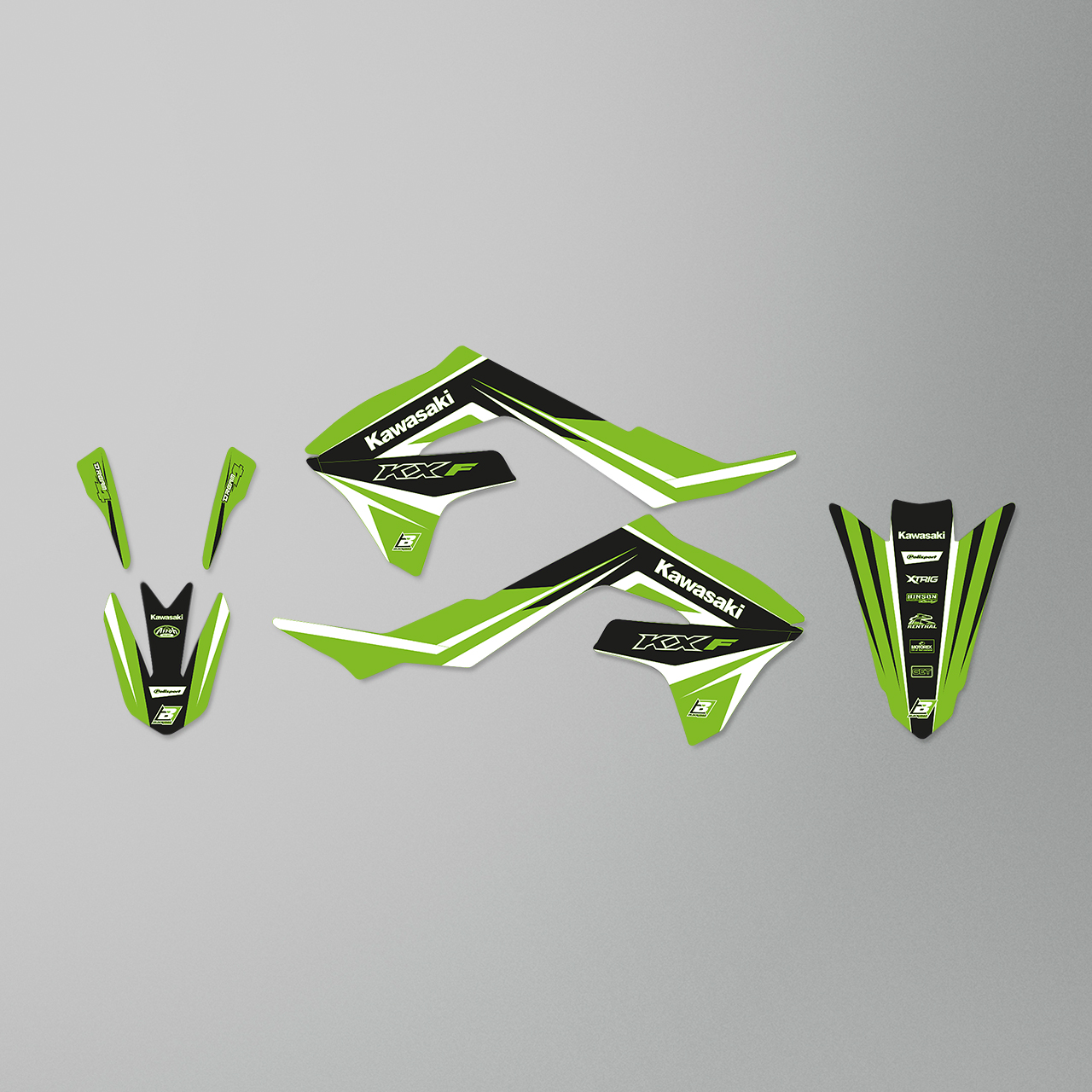Blackbird Dream 4 Complete Decal Kit with Seat Cover Green-Black-White