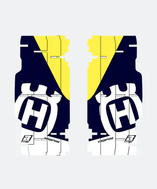 Adhesivos para Protector de Radiador Blackbird Replica Trophy 2019 Blanco-Amarillo-Azul