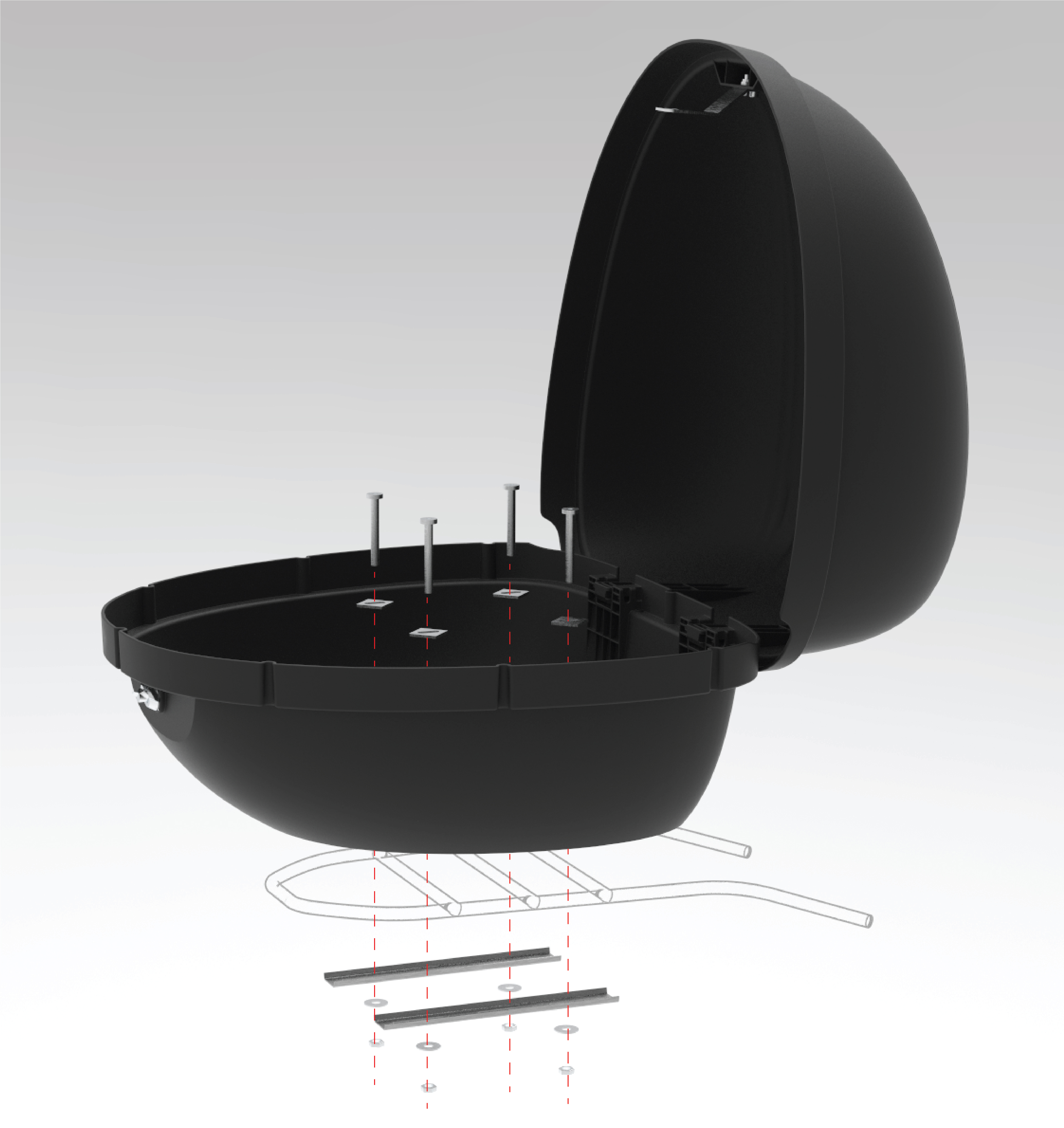 Maleta Topcase XLMOTO Pronto Negra 30L