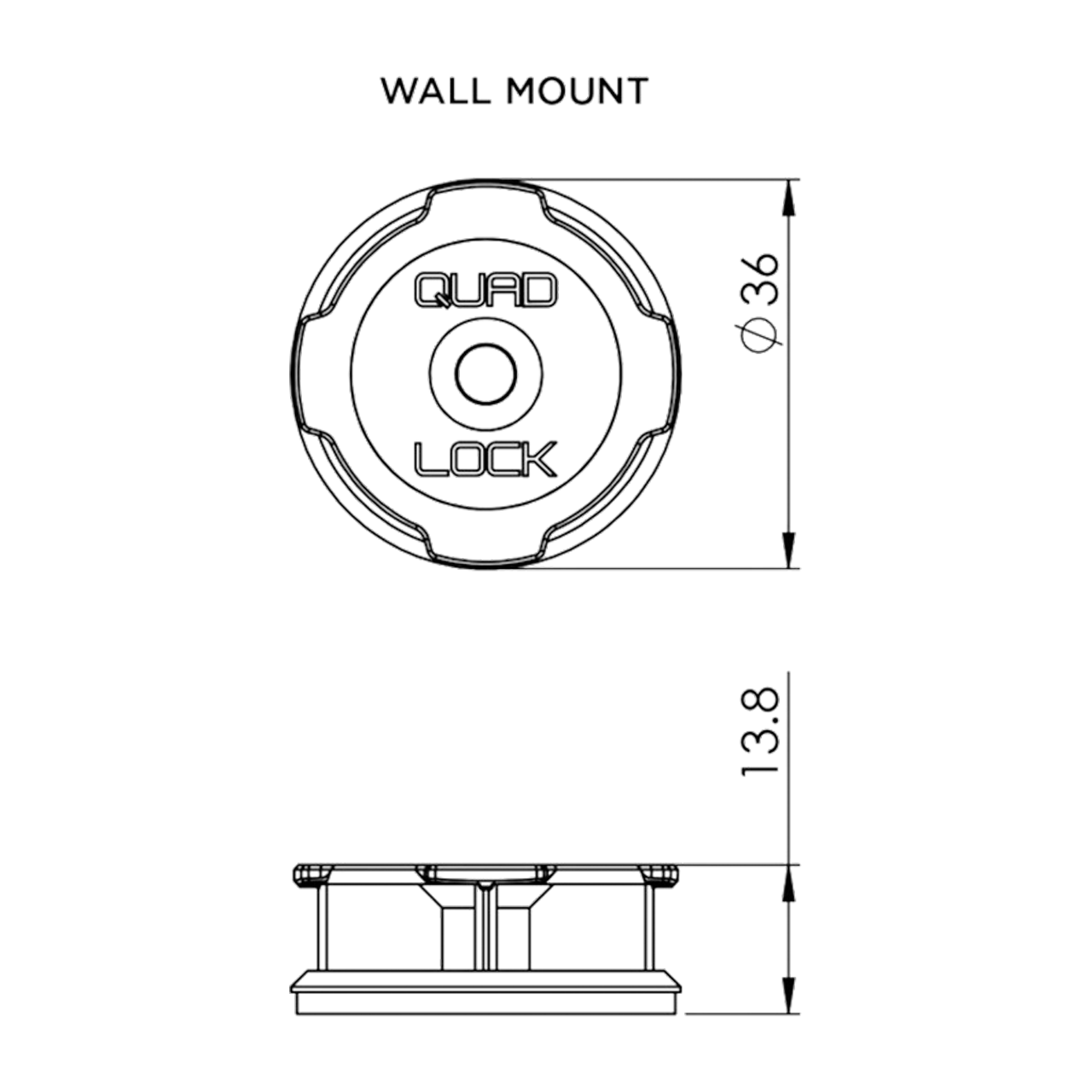 Quad Lock Adhesive Wall Mount Twin Pack
