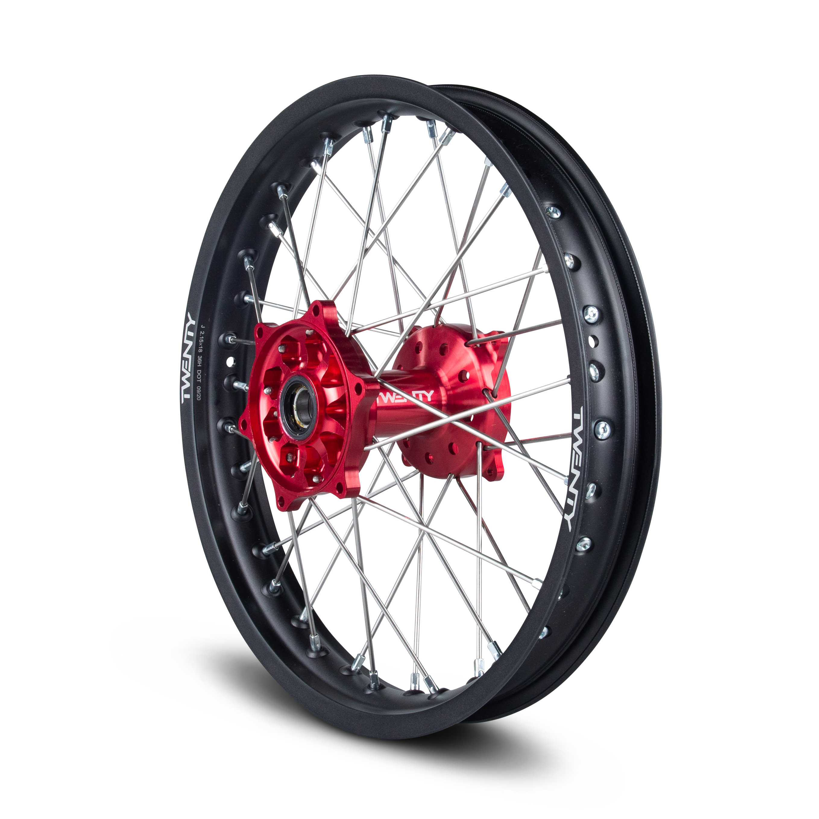 Rueda Trasera de Cross Twenty Negro-Rojo 18"
