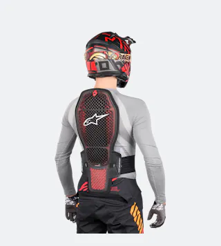 Rugbeschermer Alpinestars Nucleon KR-R Celli Transparant-Rood-Zwart