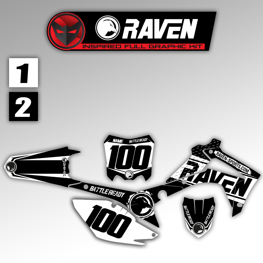 Compleet Raven Stickerset en Nummerplaatstickers