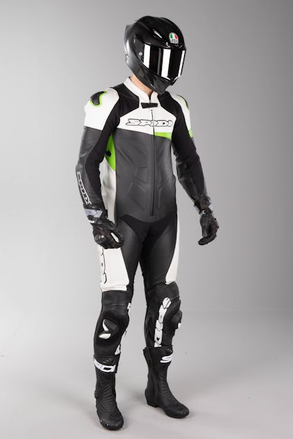 Lederanzug Spidi Race Warrior Perforiert Schwarz-Grün ...