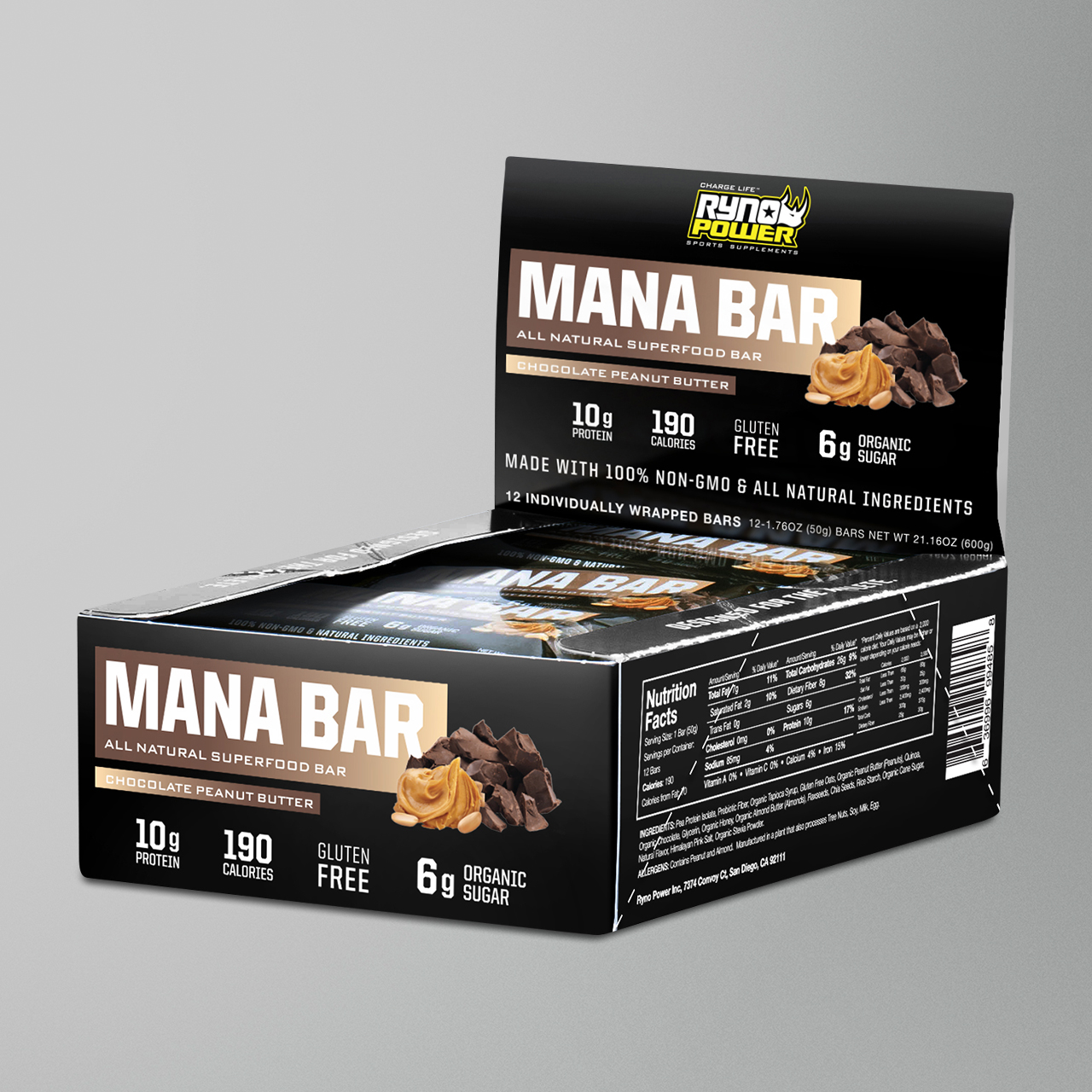 Ryno Power Mana Bar Box of 12