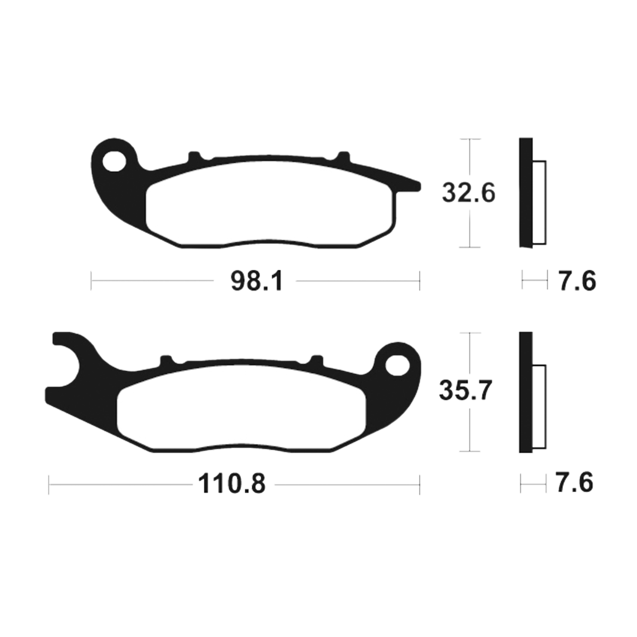 Tecnium MX/ATV Metal Brake Pads